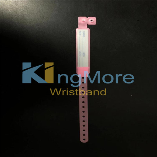 baby pink color insert card id bracelet