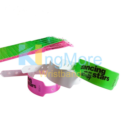 cheap custom plastic event id wristband 