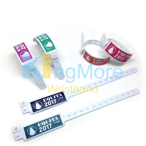 disposable custom pvc promotional event id bracelet