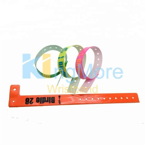 one time use pvc id band vinyl id wristbands